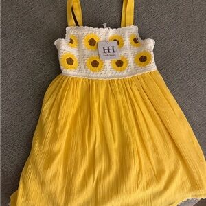 Haute Hippie Yellow Sunflower Kids Dress